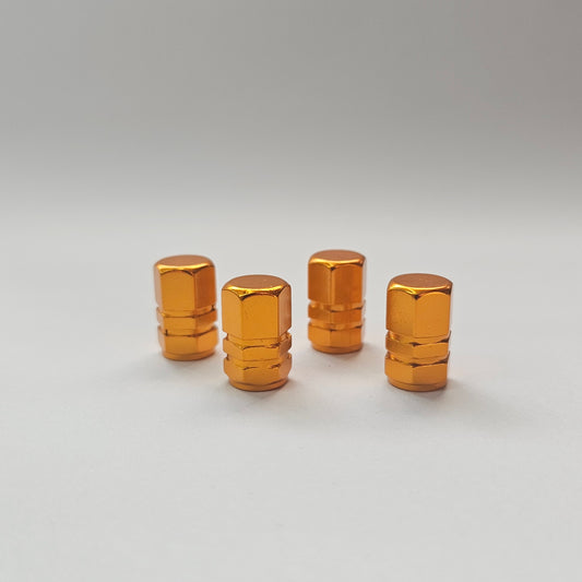 Valve stem cap / 6 sided - Gold - Aluminum Alloy Hexagon