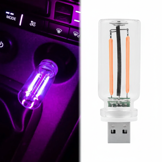Interior Touch USB Light - Glass Bottle Lamp Light - Purple