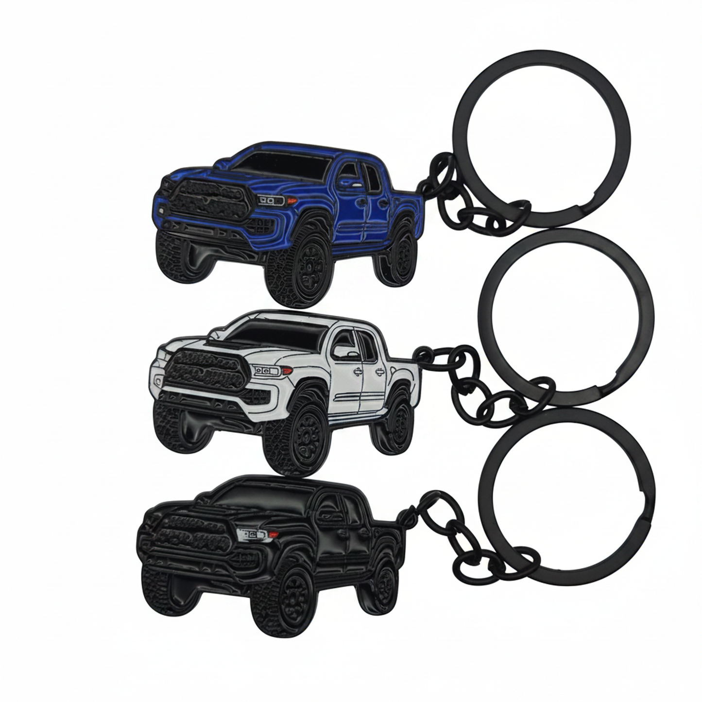 Off Road Truck - Metal Keychain - Blue