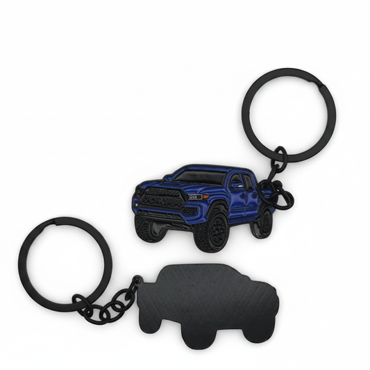 Off Road Truck - Metal Keychain - Blue