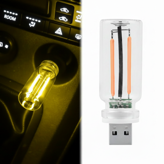 Interior Touch USB Light - Glass Bottle Lamp Light - Light Yellow
