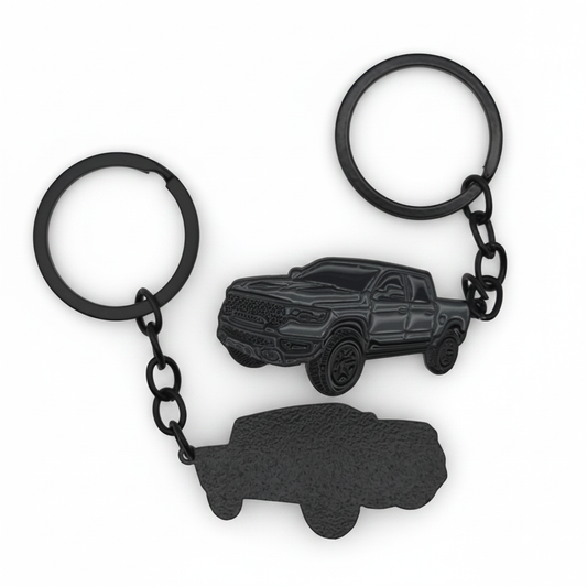 Modern 1500 Truck - Metal Keychain - Gray