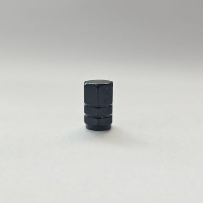 Valve stem cap / 6 sided - Black - Aluminum Alloy Hexagon