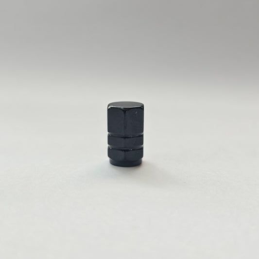 Valve stem cap / 6 sided - Black - Aluminum Alloy Hexagon
