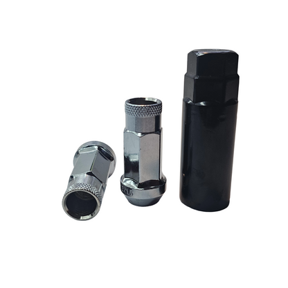 Steel - Open End Tapered - Conical 60 degree - Chrome Lug nuts