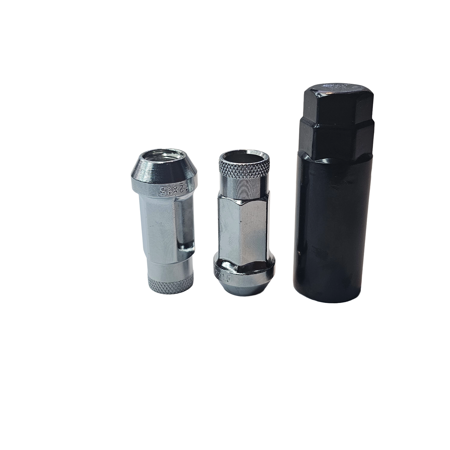 Steel - Open End Tapered - Conical 60 degree - Chrome Lug nuts