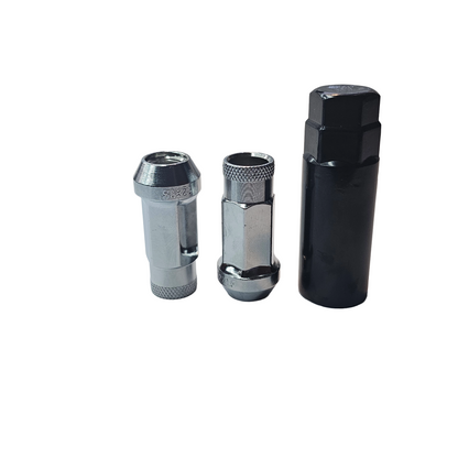 Steel - Open End Tapered - Conical 60 degree - Chrome Lug nuts