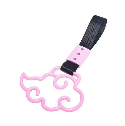 Car Handle / Tsurikawa - Pink Cloud, Black Strap