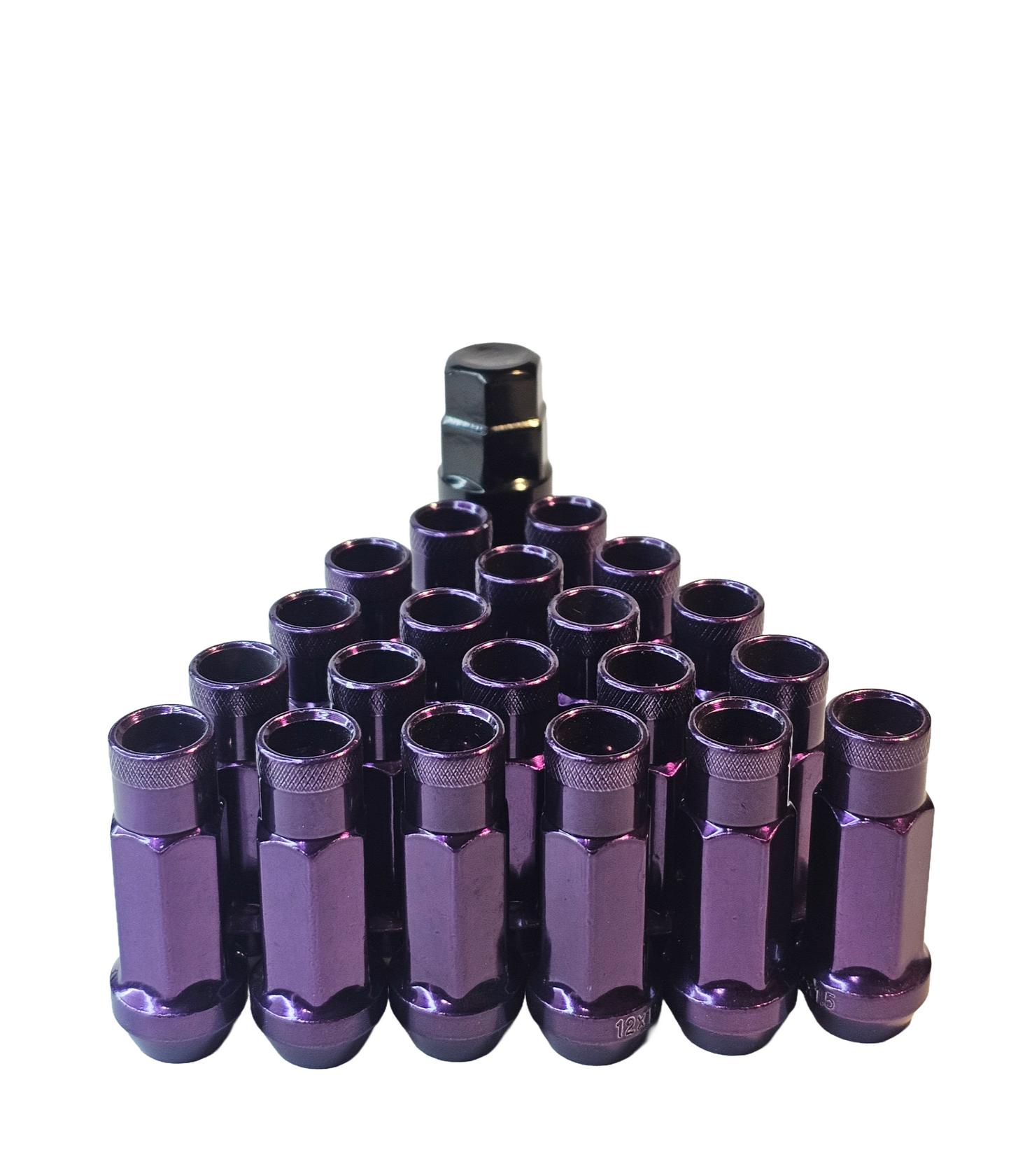 Steel - Open End Tapered - Conical 60 degree - Purple Lug nuts