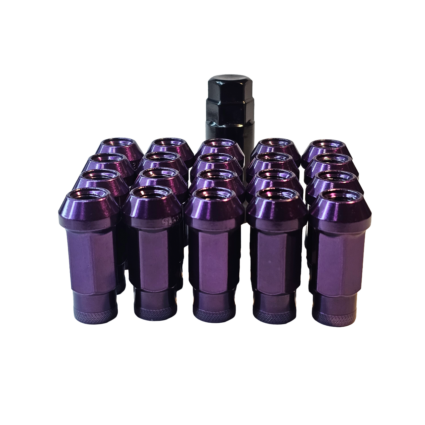 Steel - Open End Tapered - Conical 60 degree - Purple Lug nuts