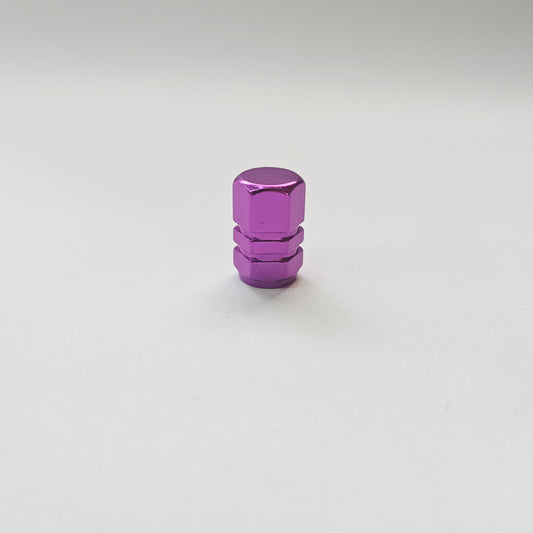 Valve stem cap / 6 sided - Purple - Aluminum Alloy Hexagon