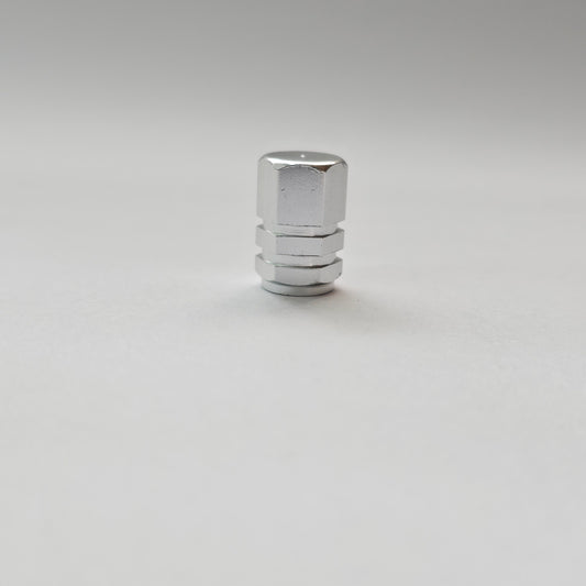 Valve stem cap / 6 sided - Silver - Aluminum Alloy Hexagon