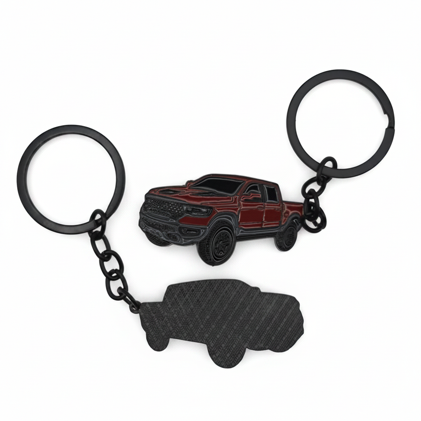 Modern 1500 Truck - Metal Keychain - Burgundy