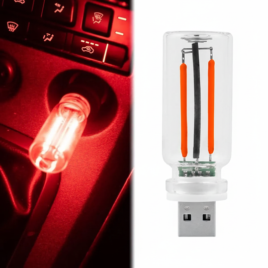 Interior Touch USB Light - Glass Bottle Lamp Light - Red