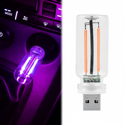 Interior Touch USB Light - Glass Bottle Lamp Light - Purple