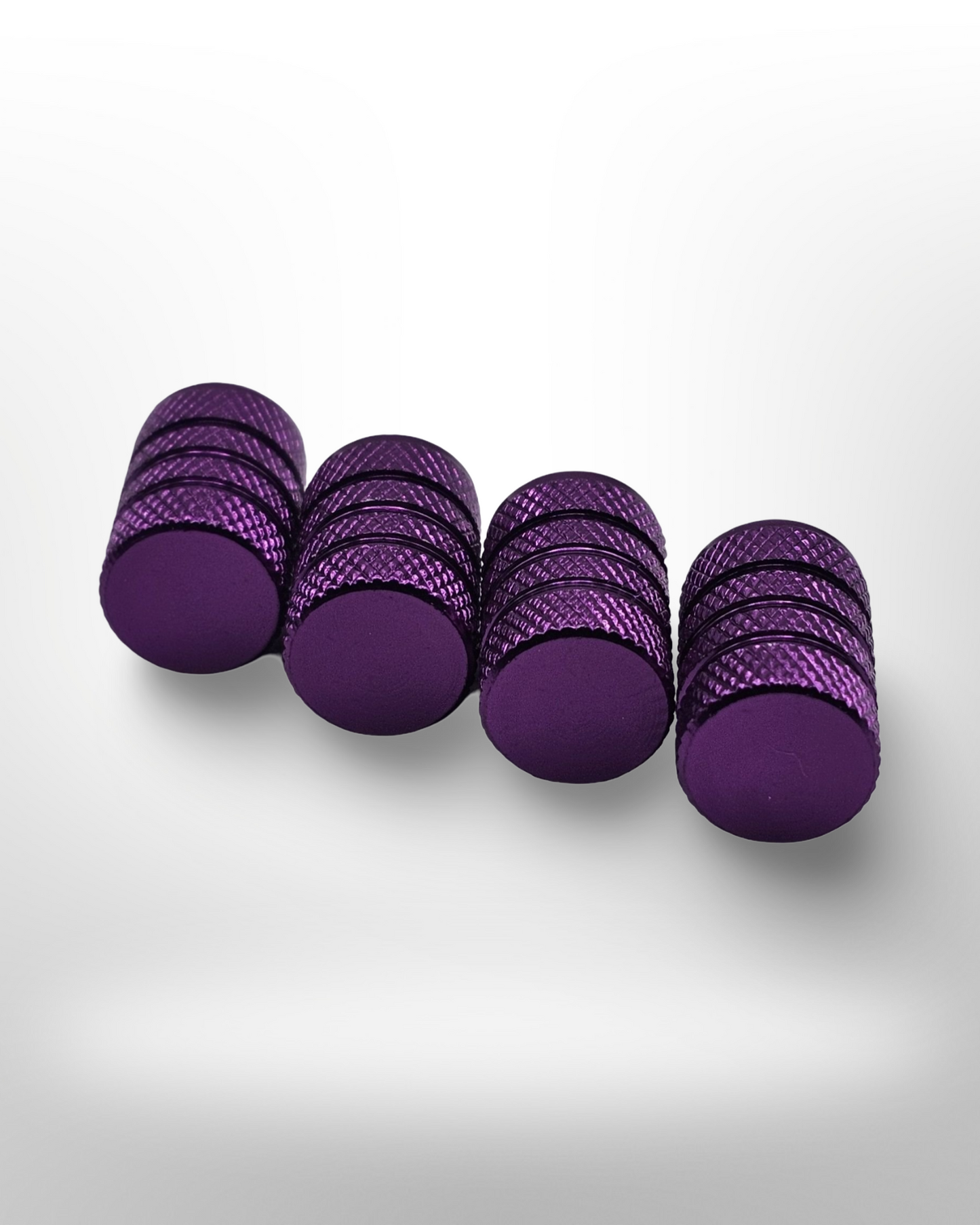 Tire Valve Barrel stem cap W plastic protection - Purple - Aluminum Alloy