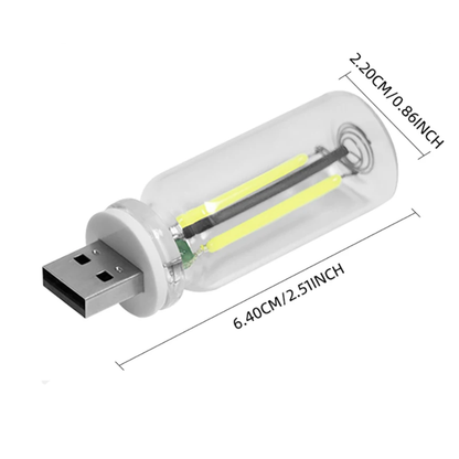 Interior Touch USB Light - Glass Bottle Lamp Light - Purple