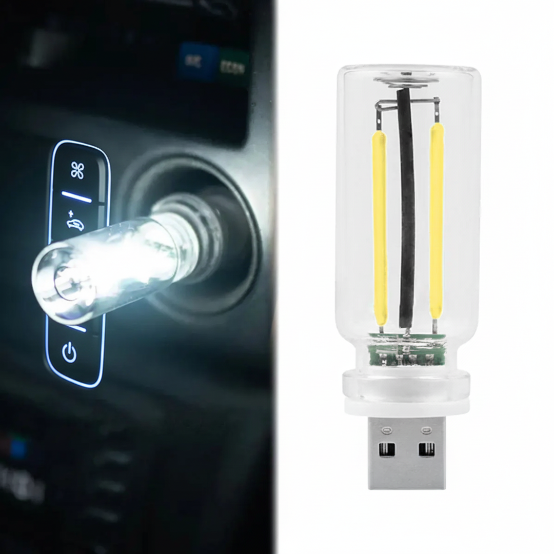 Interior Touch USB Light - Glass Bottle Lamp Light- White