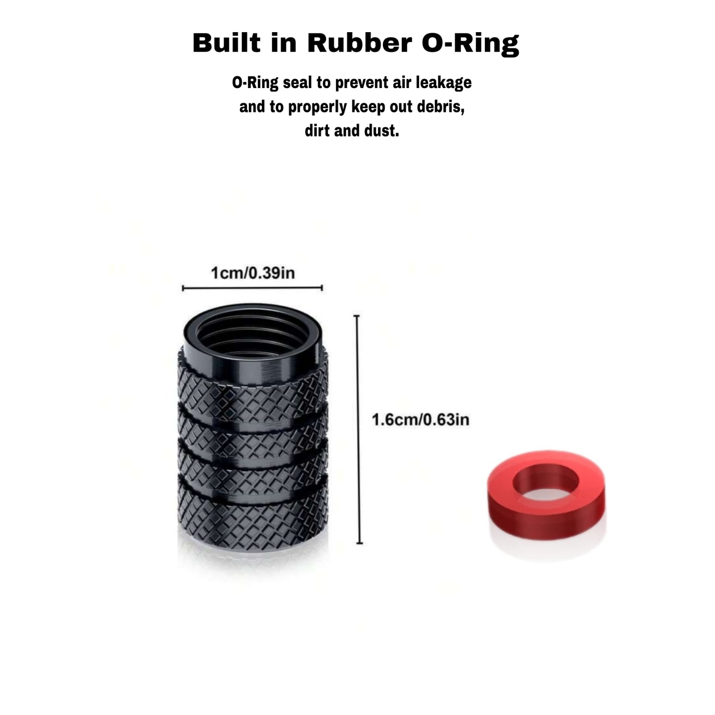 Tire Valve Barrel stem cap - Silver - Aluminum Alloy