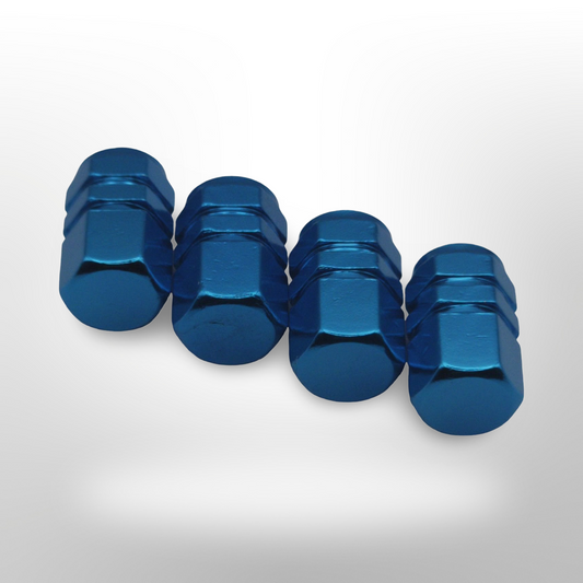 Tire Valve stem cap / 6 sided - Light Blue - Aluminum Alloy Hexagon