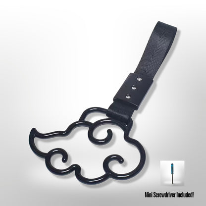 Car Handle / Tsurikawa JDM Style - Black Cloud, Black Strap