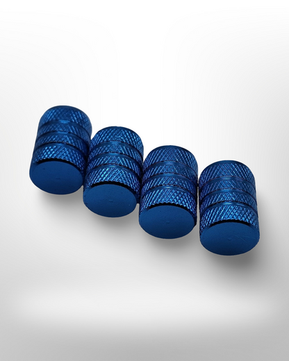 Tire Valve Barrel stem cap W plastic protection - Light Blue - Aluminum Alloy