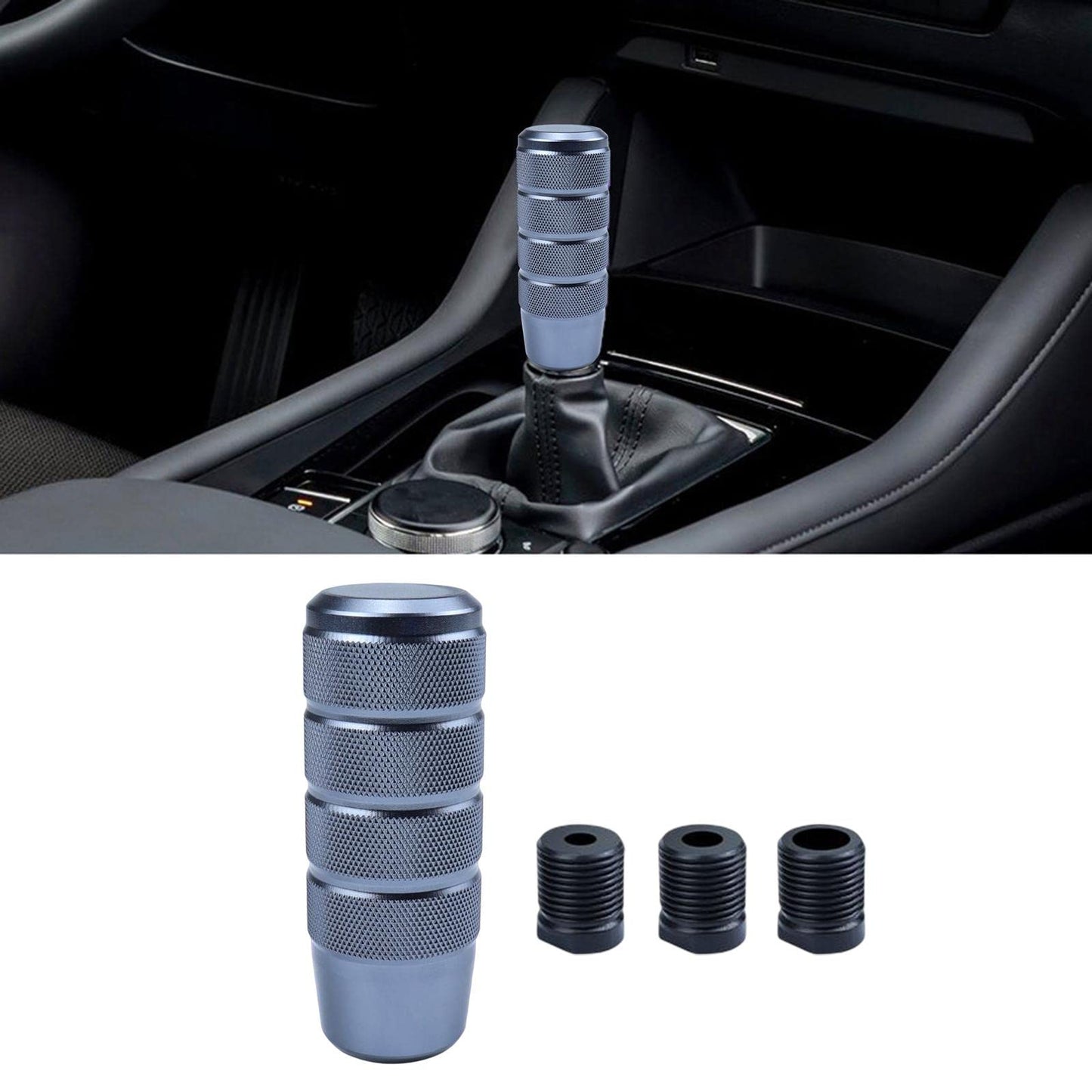 Aluminum Alloy - 9.5cm Shift Knob - Universal - Manual Gear Car