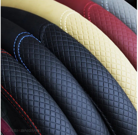 Leather Anti- Slip Steering Wheel Cover