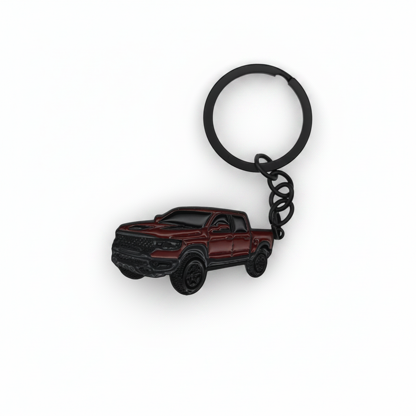 Modern 1500 Truck - Metal Keychain - Burgundy