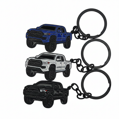 Off Road Truck - Metal Keychain - Blue