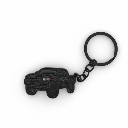 Off Road Truck - Metal Keychain - Black