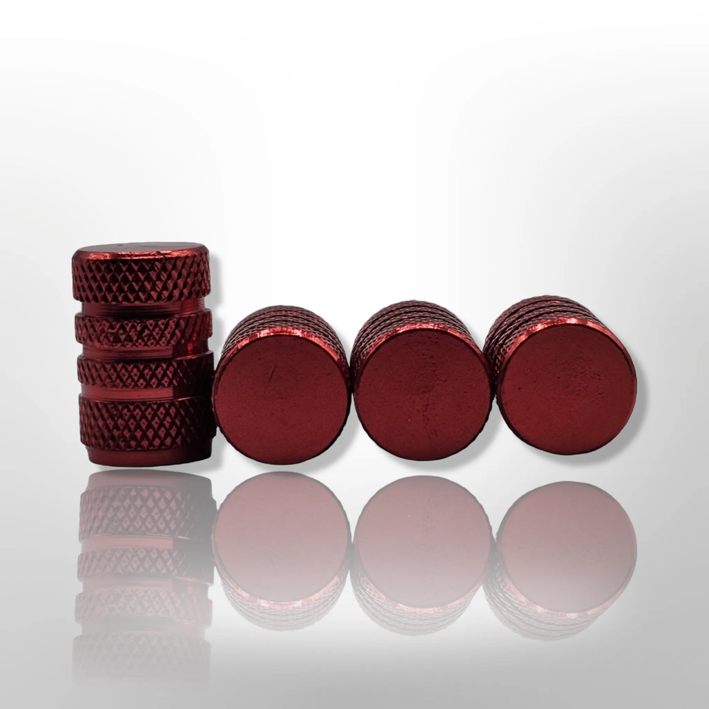 Tire Valve Barrel stem cap - Red - Aluminum Alloy