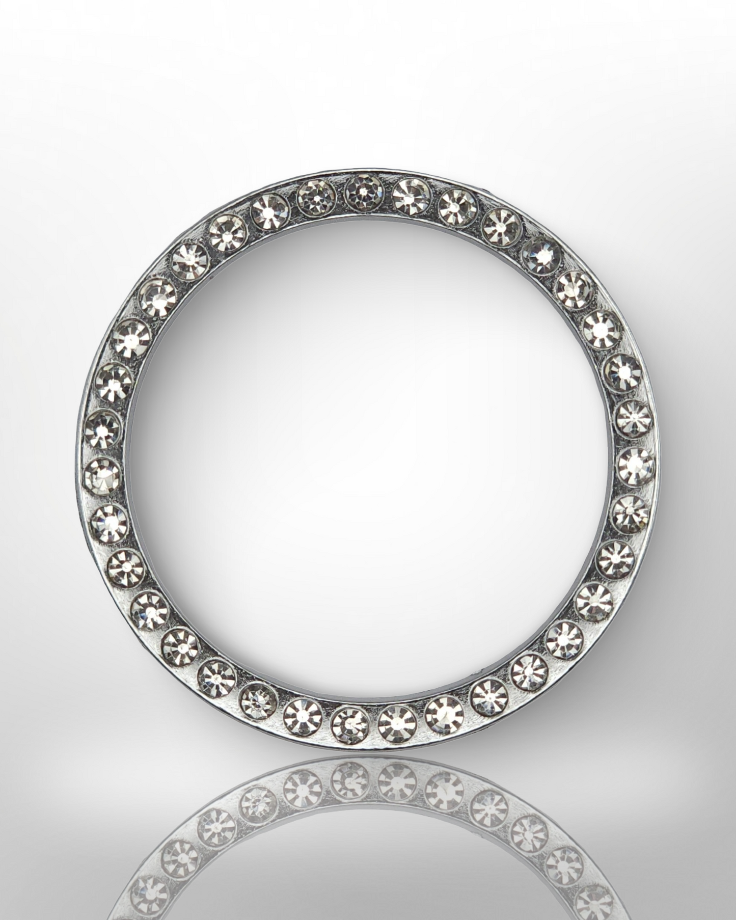 Start/Stop Button Bling Ring - White
