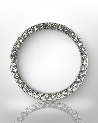 Start/Stop Button Bling Ring - White