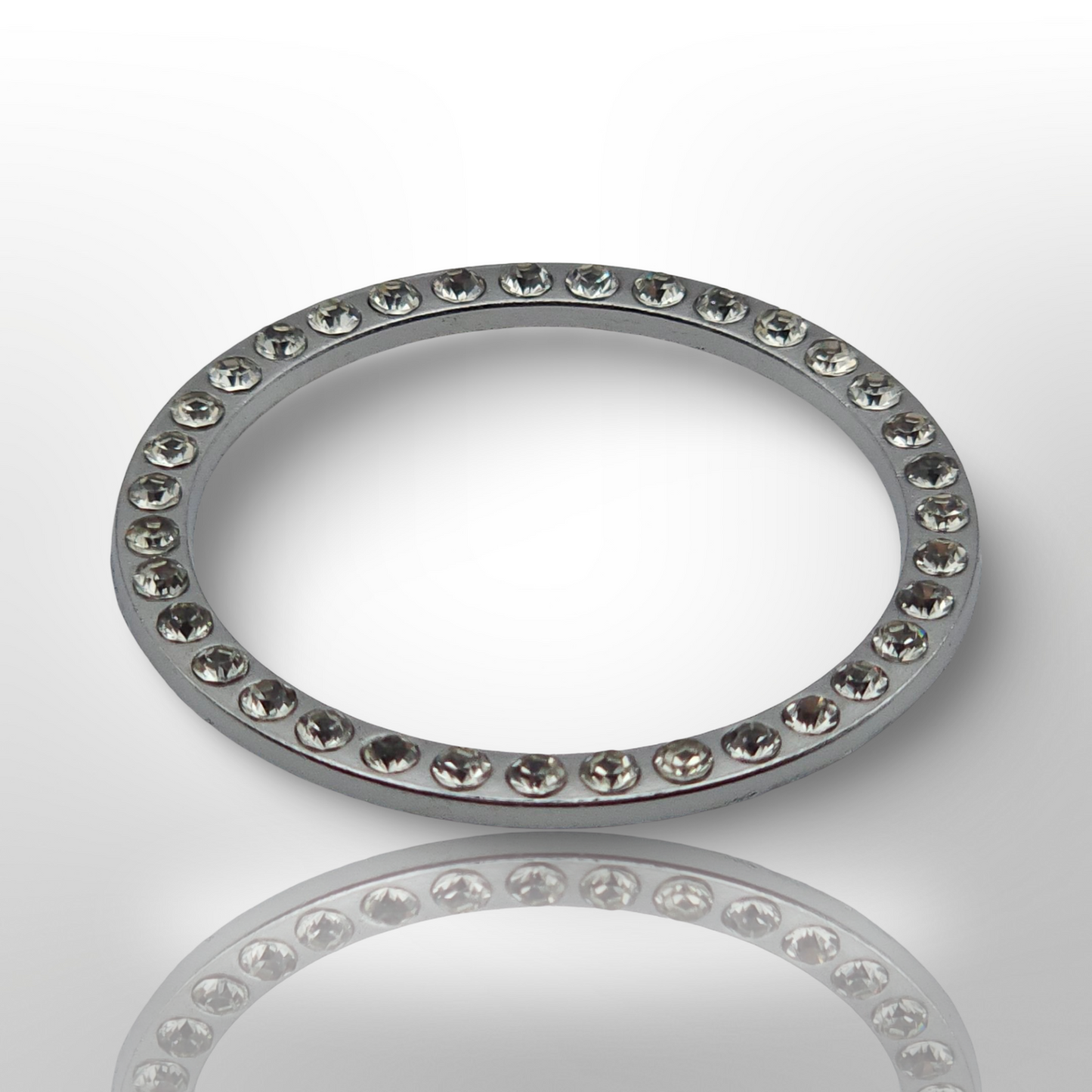 Start/Stop Button Bling Ring - White
