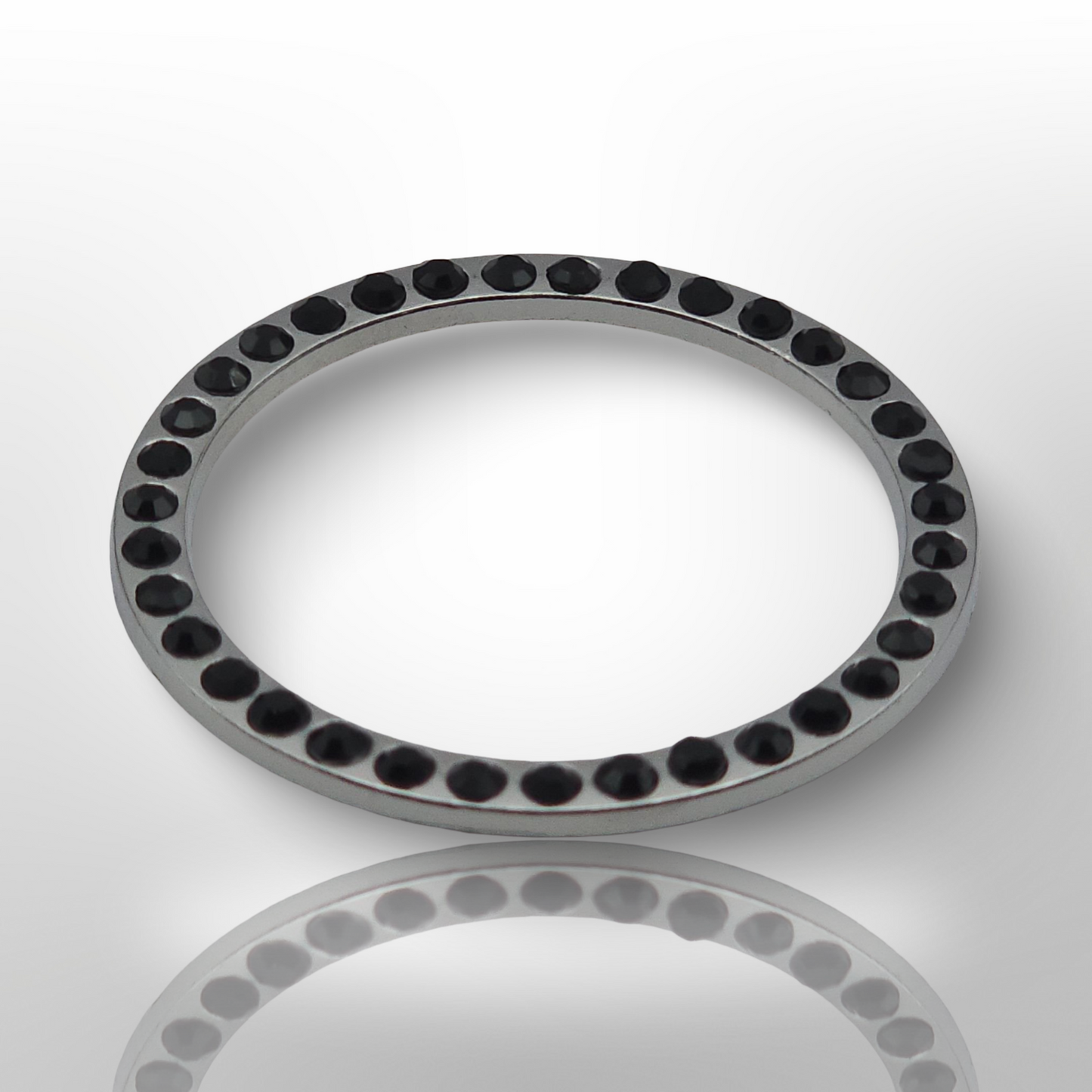 Start/Stop Button Bling Ring - Black
