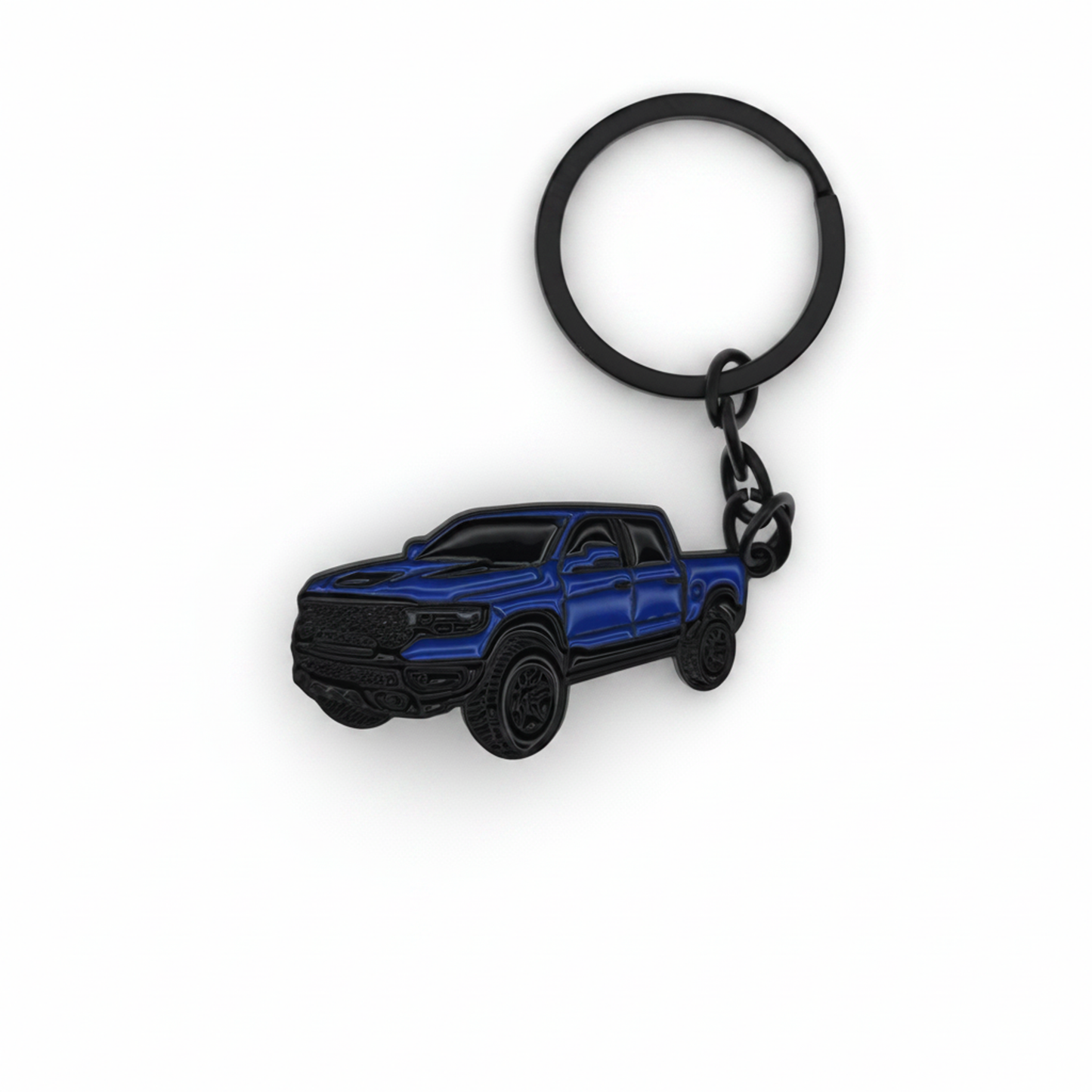Modern 1500 Truck - Metal Keychain - Blue