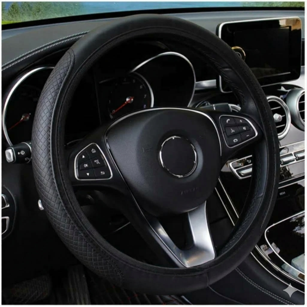 Leather Anti- Slip Steering Wheel Cover