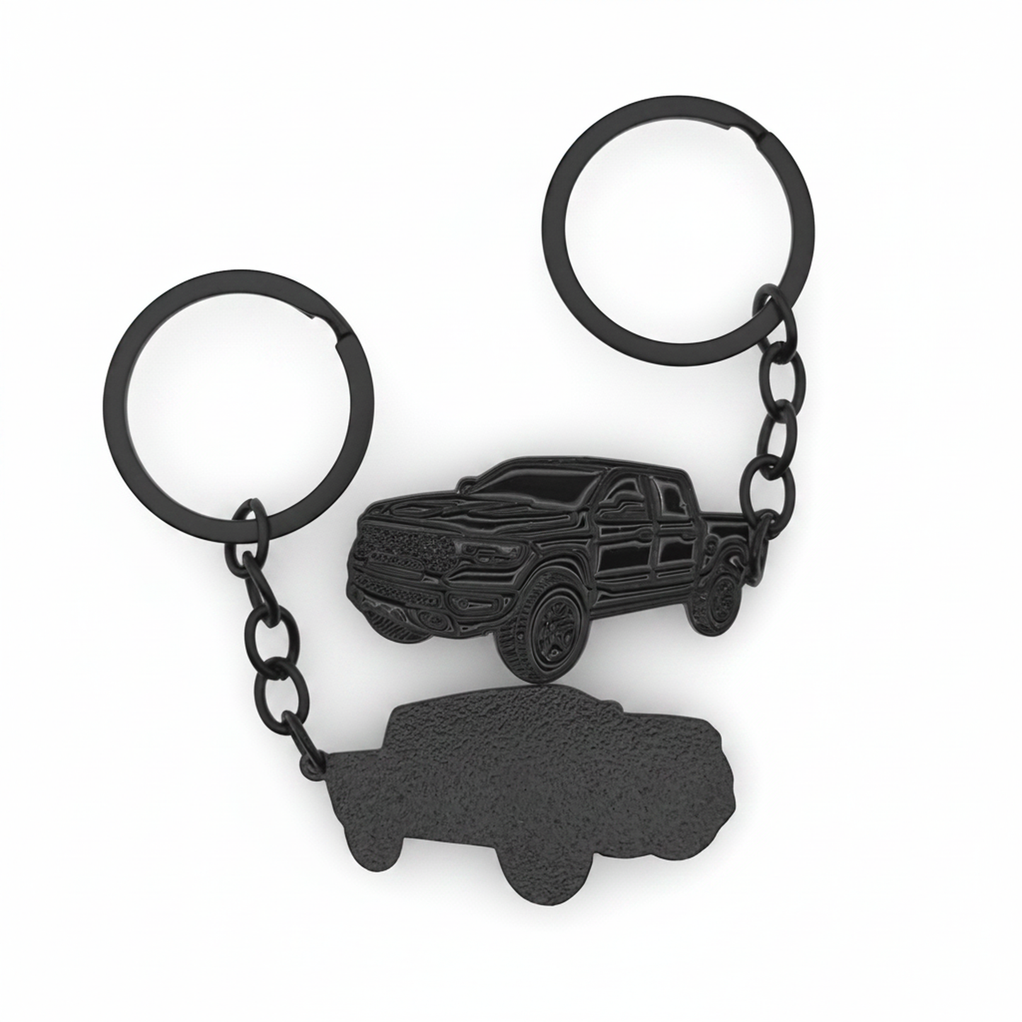 Modern 1500 Truck - Metal Keychain - Black