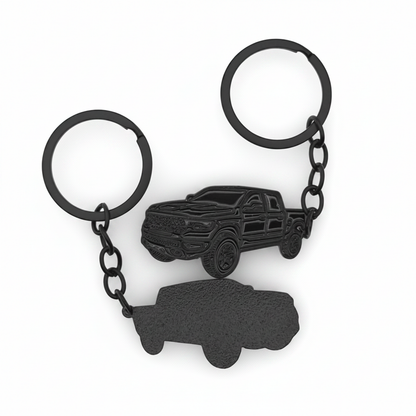 Modern 1500 Truck - Metal Keychain - Black