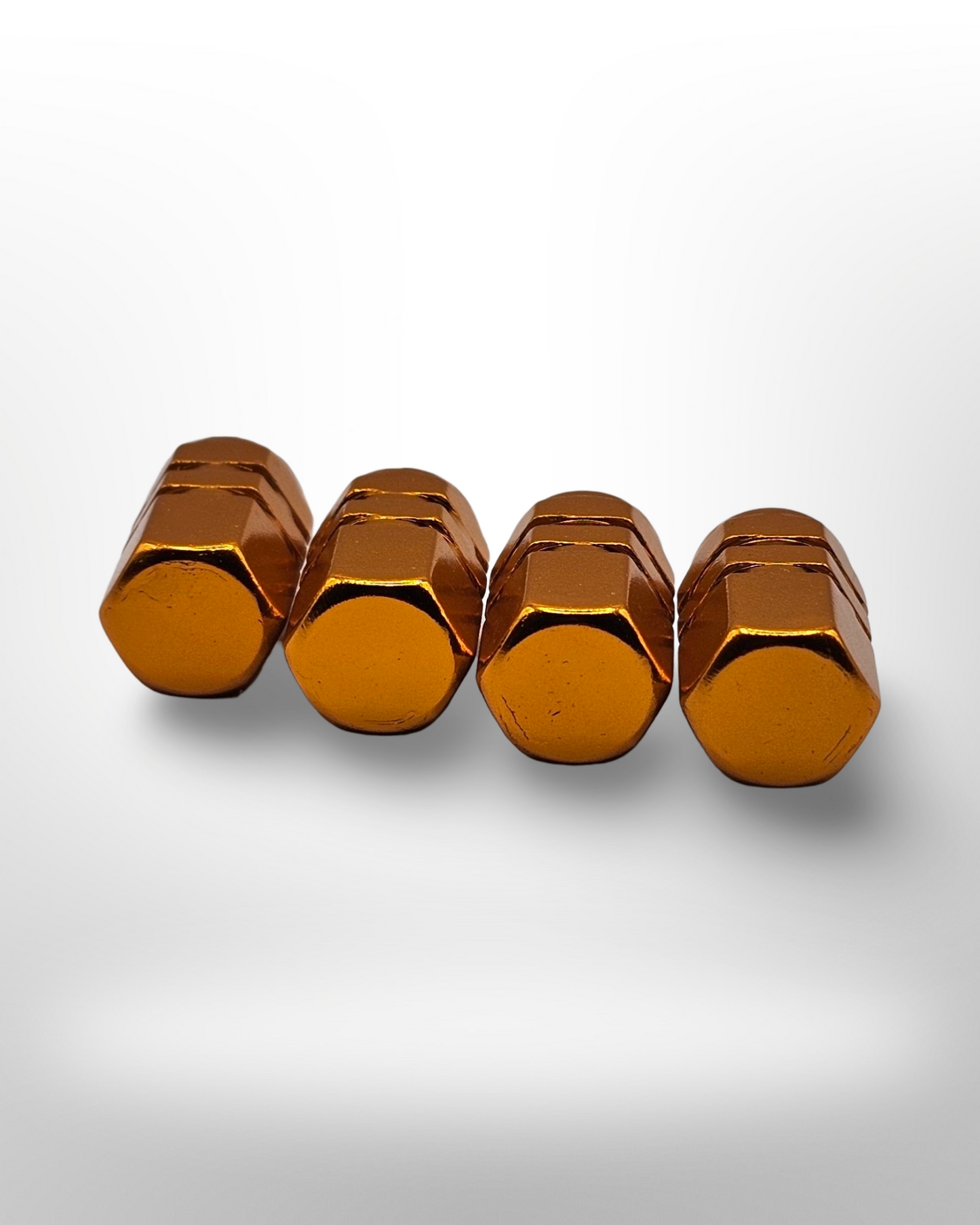 Tire Valve stem cap / 6 sided - Gold - Aluminum Alloy Hexagon