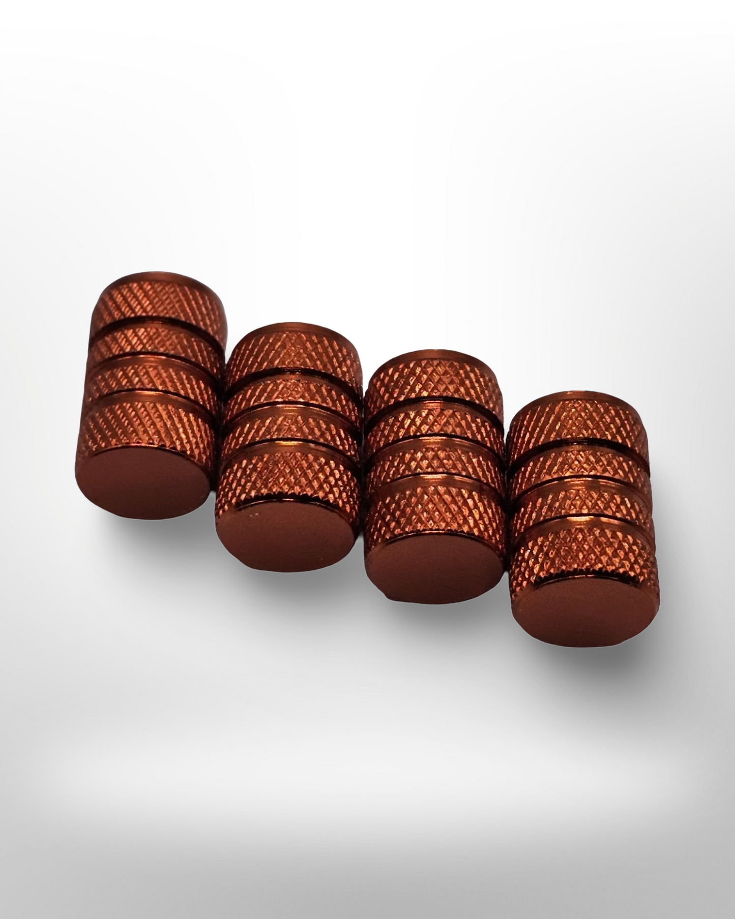 Tire Valve Barrel stem cap - Orange - Aluminum Alloy