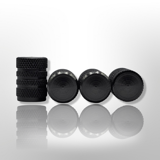 Tire Valve Barrel stem cap W plastic protection - Gray - Aluminum Alloy