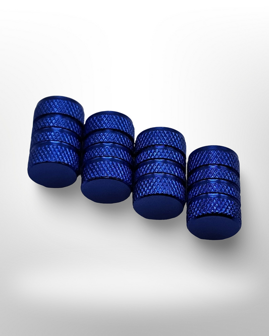 Tire Valve Barrel stem cap - Blue - Aluminum Alloy