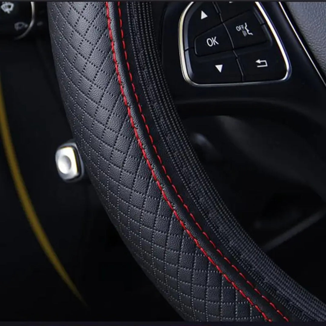Leather Anti- Slip Steering Wheel Cover