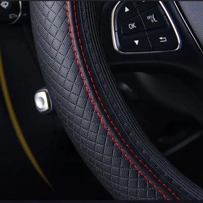 Leather Anti- Slip Steering Wheel Cover