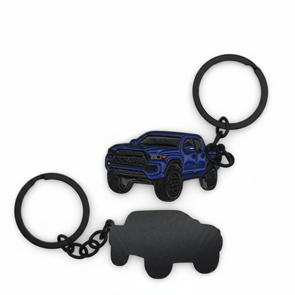 Off Road Truck - Metal Keychain - Blue