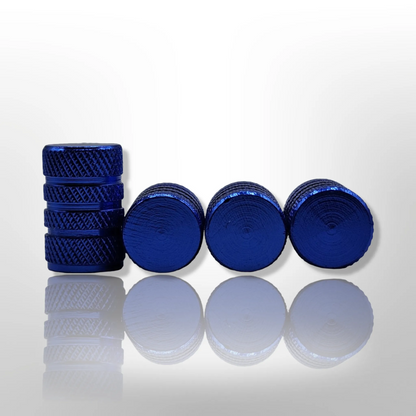 Tire Valve Barrel stem cap - Blue - Aluminum Alloy