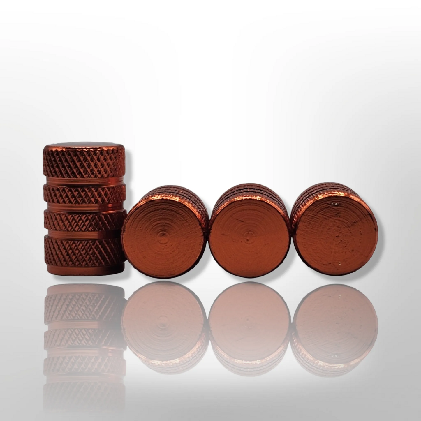 Tire Valve Barrel stem cap - Orange - Aluminum Alloy