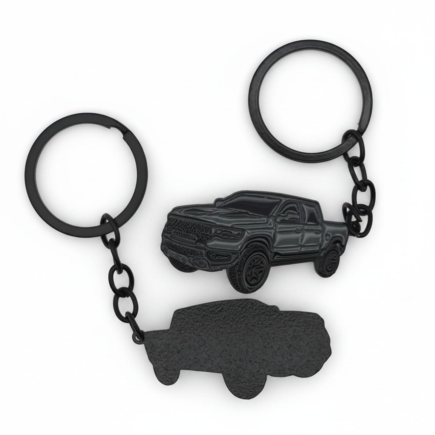 Modern 1500 Truck - Metal Keychain - Gray